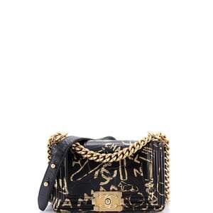 Chanel Boy Flap Bag Graffiti Crocodile #205201C48B